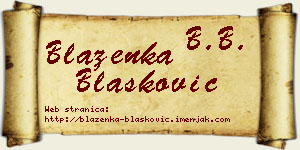 Blaženka Blašković vizit kartica